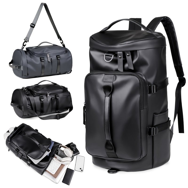 Large Capacity Men'S Backpack, Sports Travel Bag, Gym Tote, Hiking And Trekking Backpack, Cylindrical Shoulder Crossbody Bag