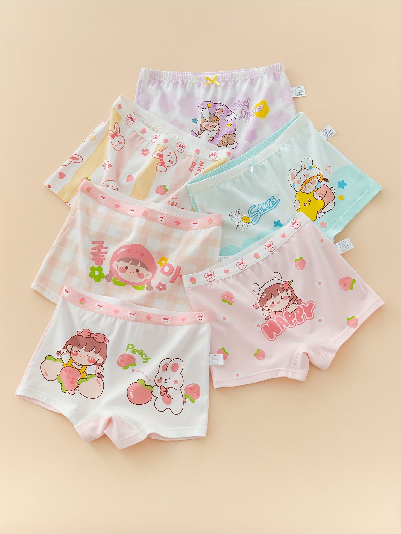 Children Cute Briefs Boxers Girl Cotton Underwear Kid Bright Printing  Mickey Minnie Snow white Design Quality