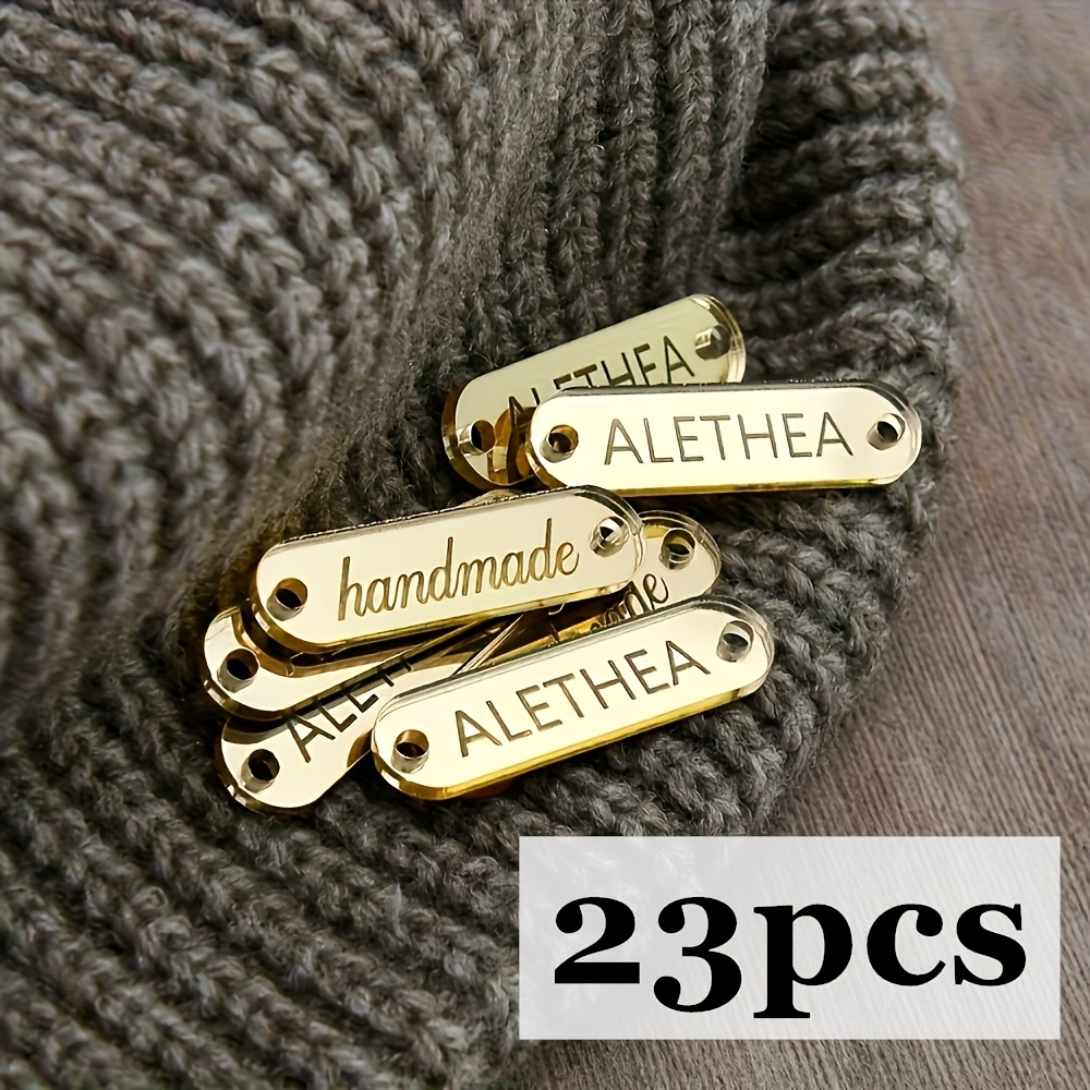 TEMU Custom Clothing Labels - Engraved, Elegant Effect. Suitable For Sewing, Crafts, Boutiques, Wedding And Birthday Gifts – Luxurious Diy Garment