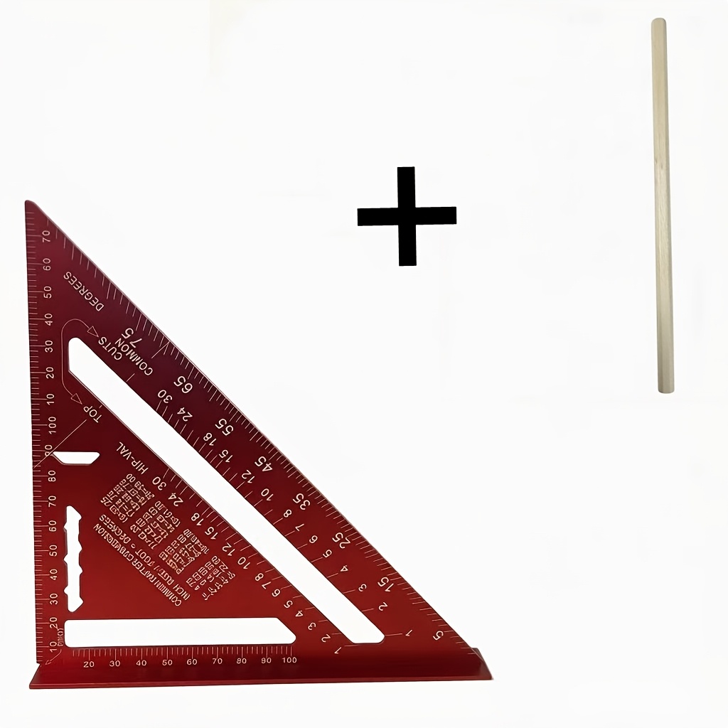 TEMU Équerre de haute 7 pouces, Règle d'équerre à 45/90 degrés pour , Outil de mesure d'angle à échelle intégrée