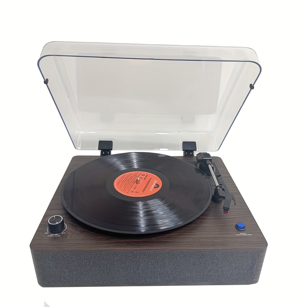 Vinyl Record Player, Turntable Vinyl, Record Player With Speakers, 3-speed, Stereo Speakers, Earphone Jack, Rca , Vintage Design Turntable, Walnut
