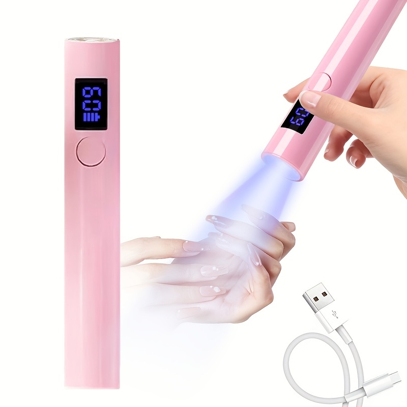 TEMU Compact Led Nail Lamp Featuring Options - Quick-drying, Free From Formaldehyde, With A Rechargeable Lithium Battery, Perfect For Nail Gel