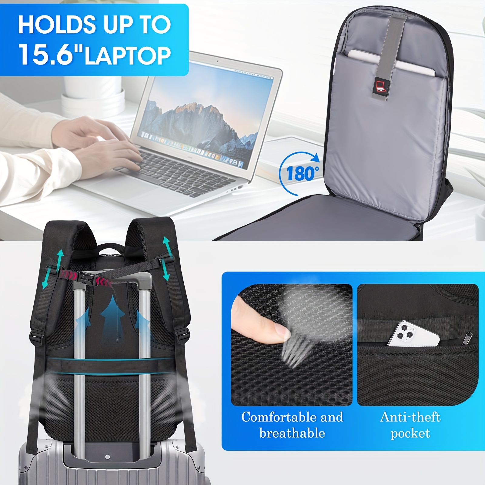  fotografico professionale per fotocamere dslr/slr mirrorless 15.6 pollici borsa per fotocamera con treppiede e astuccio, Dettagli dell'articolo 5