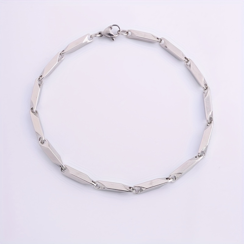 E-shop Europäisches und amerikanisches Cross-Border Fashion Edelstahl Rechteckiges Bar Armband Design Trend Armband