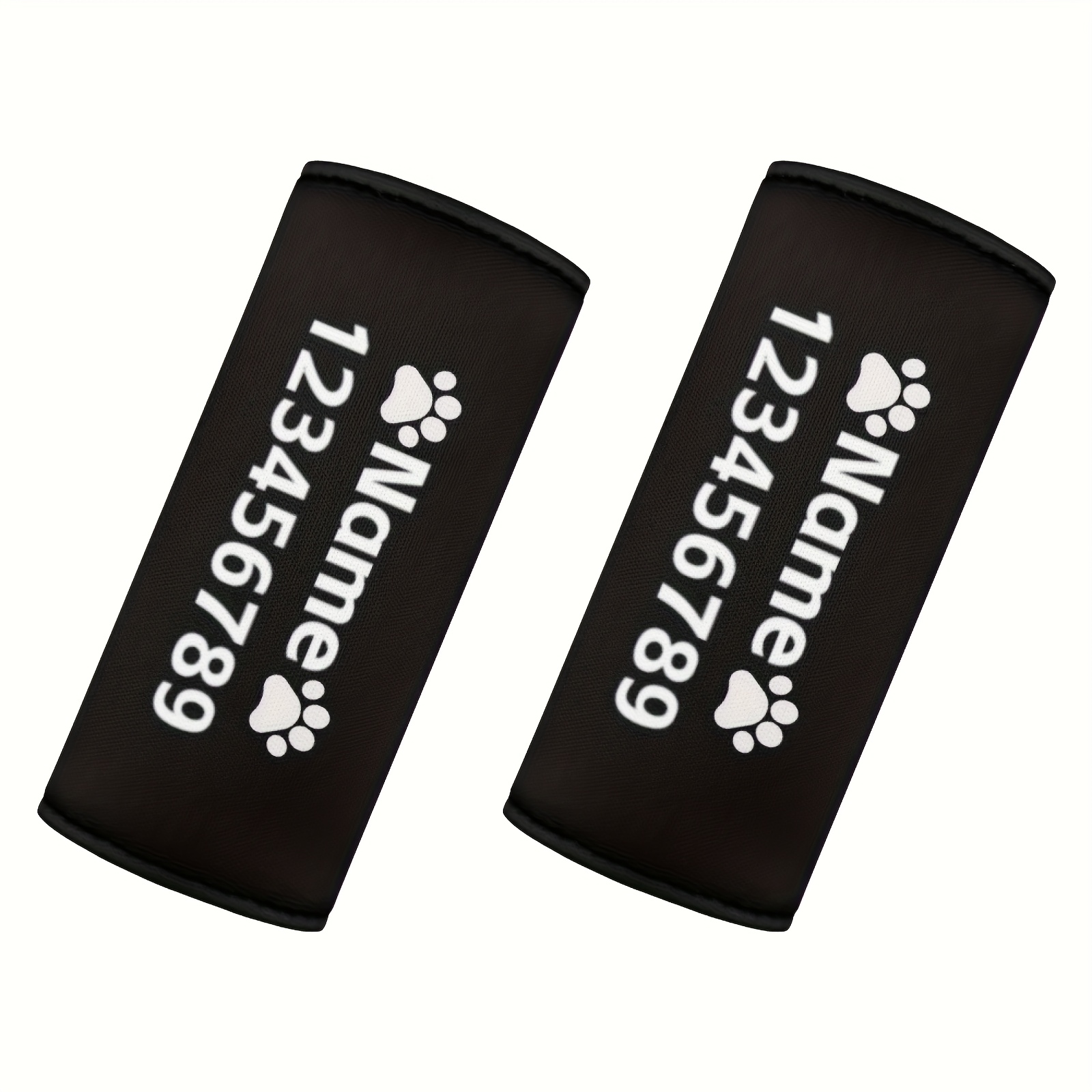 TEMU Gepersonaliseerde Naam/Nr. 2 stuks Patches voor Honden Tuigje Vest/ Hondenriem/ Hondenhalsband, Gepersonaliseerde Naam en Nummer, Beschikbaar in