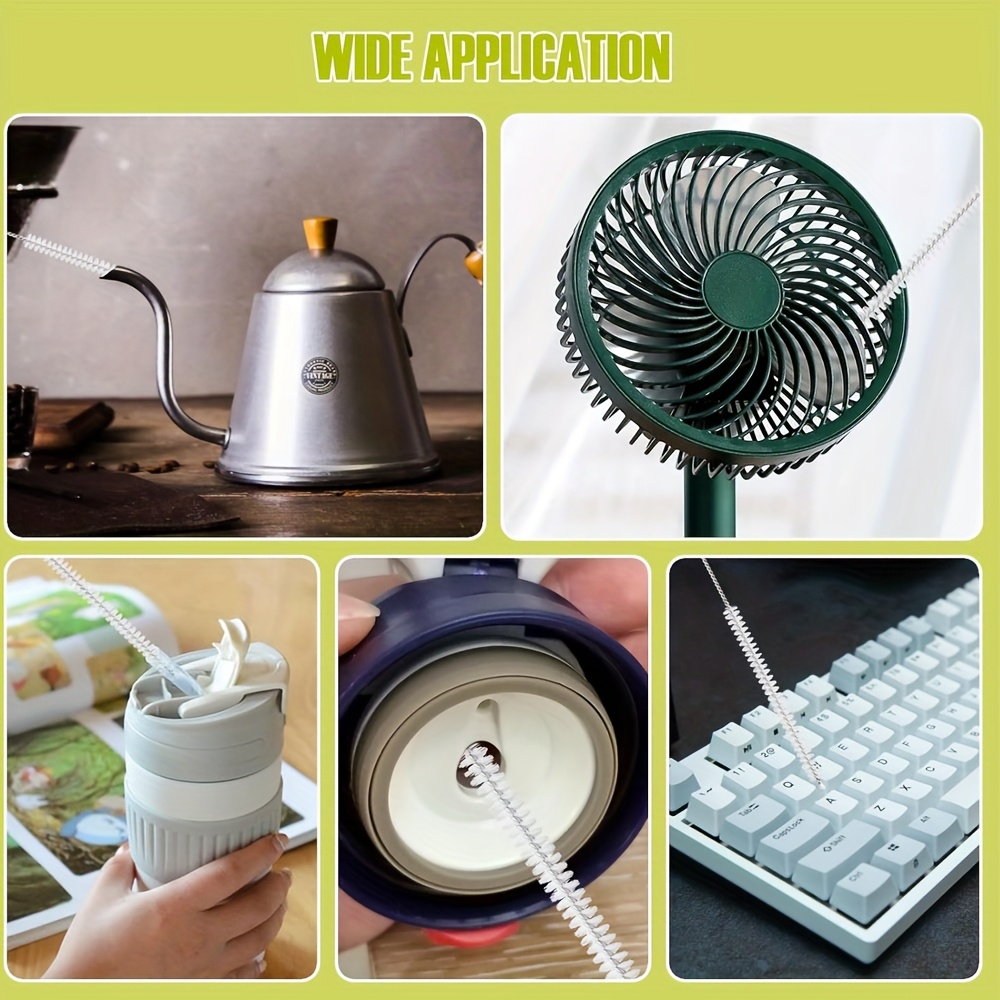 Bendable Stainless Steel Straw Brush Cleaner Soft Hair Suction Glass Tube Cleaning Brushes Bottle Brush Long Handle Reusable