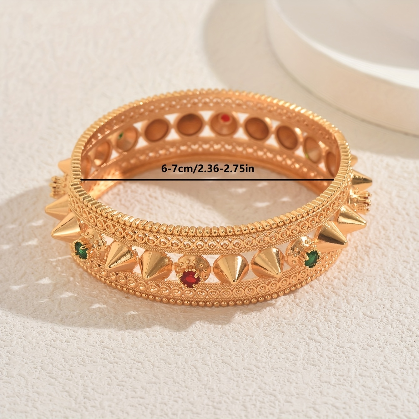 1pc retro ethnic style bridal   exquisite rivet punk hip hop style teenagers bracelet suitable for dubai brides wedding banquet party ramadan anniversary exquisite friend gift matching daily clothing and dressing for teenager
