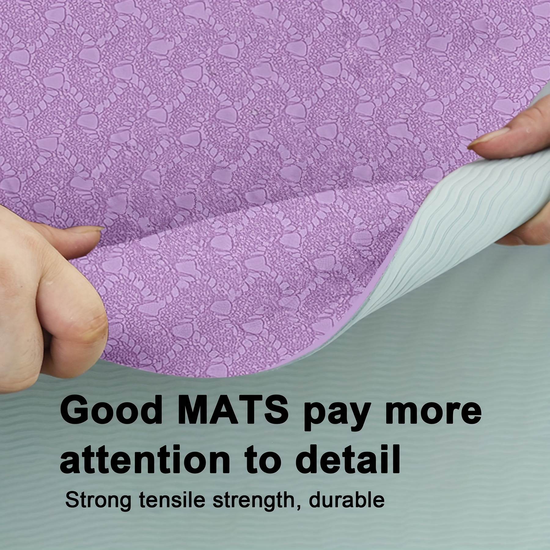 Non-Slip TPE Thick Yoga Mat with Alignment Markers, Large Size 182.88cm Long X 80.01cm Wide X 0.58cm Thick, Tear-Resistant Exercise And Fitness Mat for Yoga, Pilates, And Floor Training.