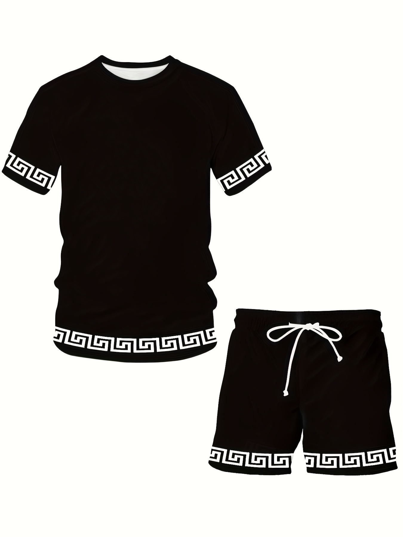 ethnic style chinese style printed suit two piece set large Temu