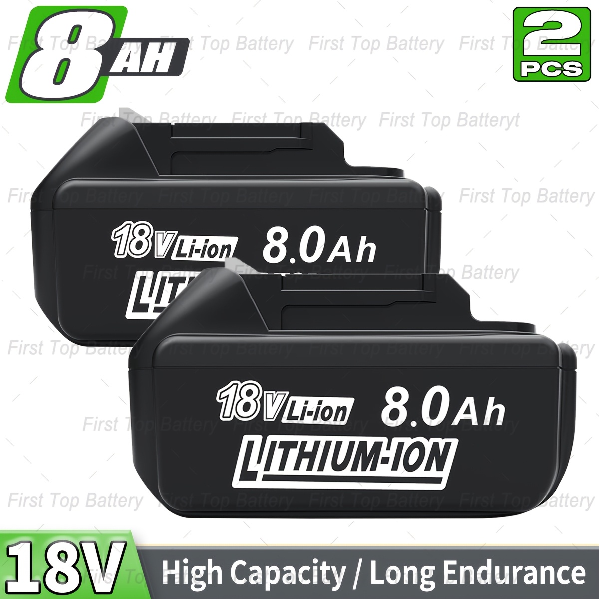 TEMU 2-pack 8000mah High Capacity Replacement For Makita 18v Battery Compatible With Makita 18 Volt Batteries Bl1860b Bl1850b Bl1840b Bl1830b Bl1815b