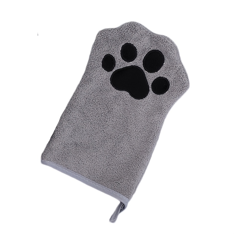 Image of Quick-drying Dog Bath Gloves Absorbent Pet Bath Towels For Small Medium Dogs Cats Glove-style Pet Towels Pet Grooming Tool