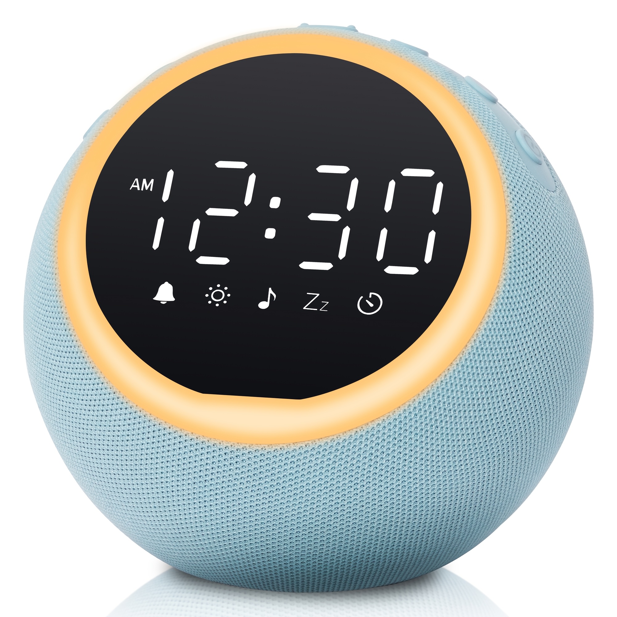 Sunrise Lamp White Noise Alarm Clock - Dimmable Night Light, Sleep Companion Timer With Optional White Noise, Soft Music, Sunrise Simulation, Gentle , Button Battery - Aid For Seniors' Bedrooms