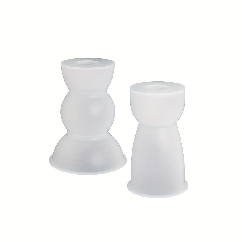 E-shop 2er-Set Gips Kerzenhalter Silikonform Gips Beton Halbkugelförmige Kerzenbasis Silikonharzform
