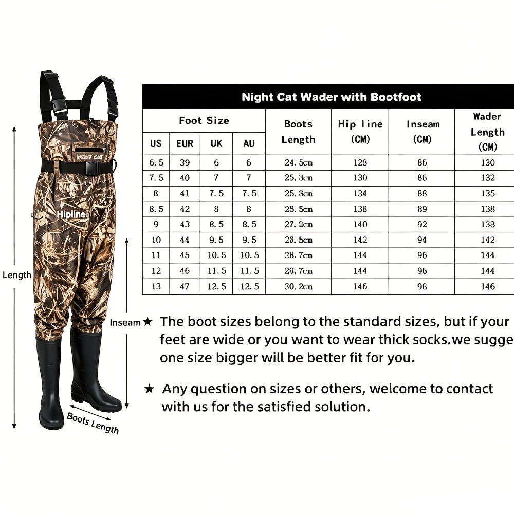 Image of Nylon Lightweight Camouflage Chest Waders For Men Women, Durable Waders For , Hunting & Gardening, Size 39 - 47