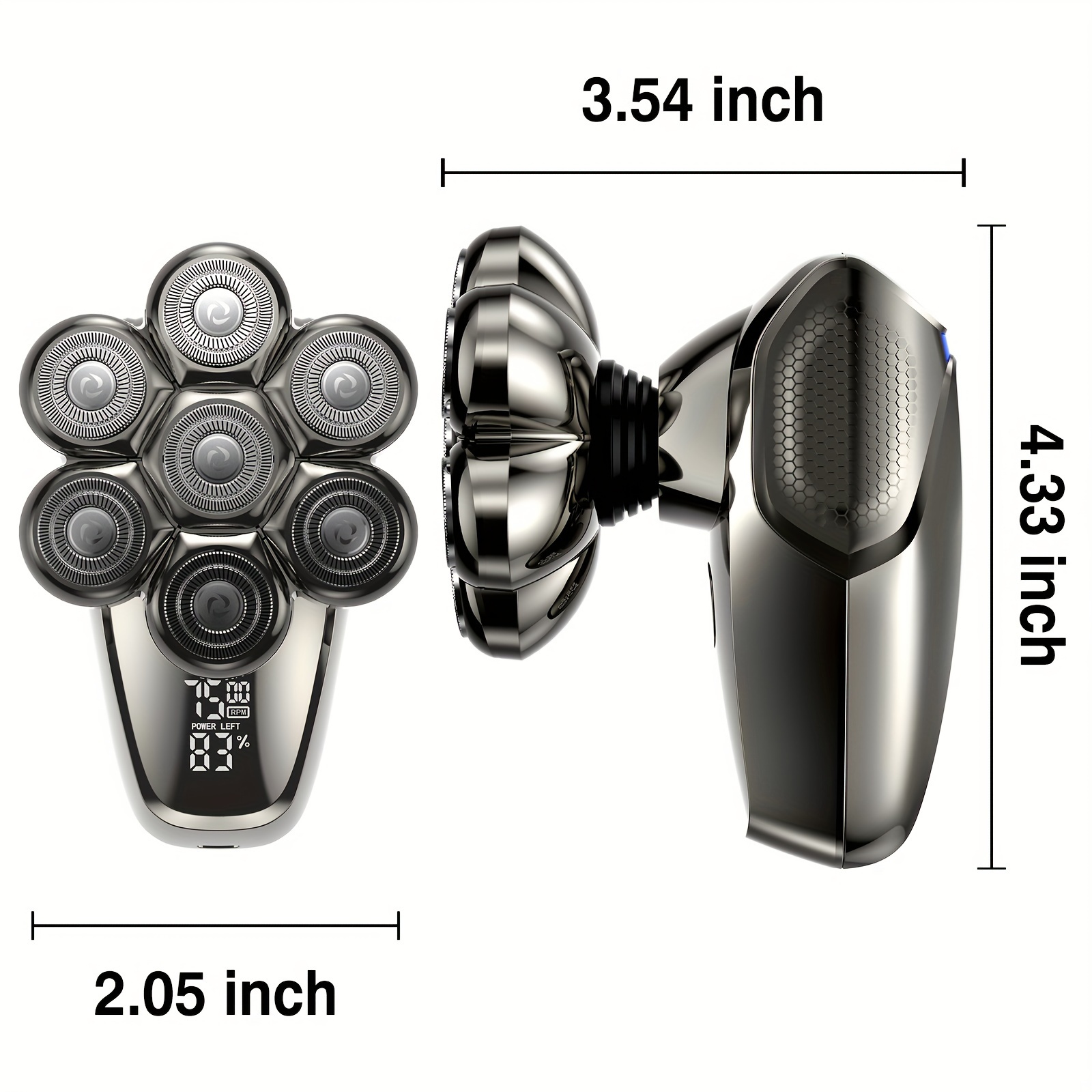 TEMU 7d Bald Men's Shaver, Shaver For Bald Men, Head Shavers For Bald Men High Quality, Electric Head Shavers For Bald Men, Beard Shaver For Men, Wet