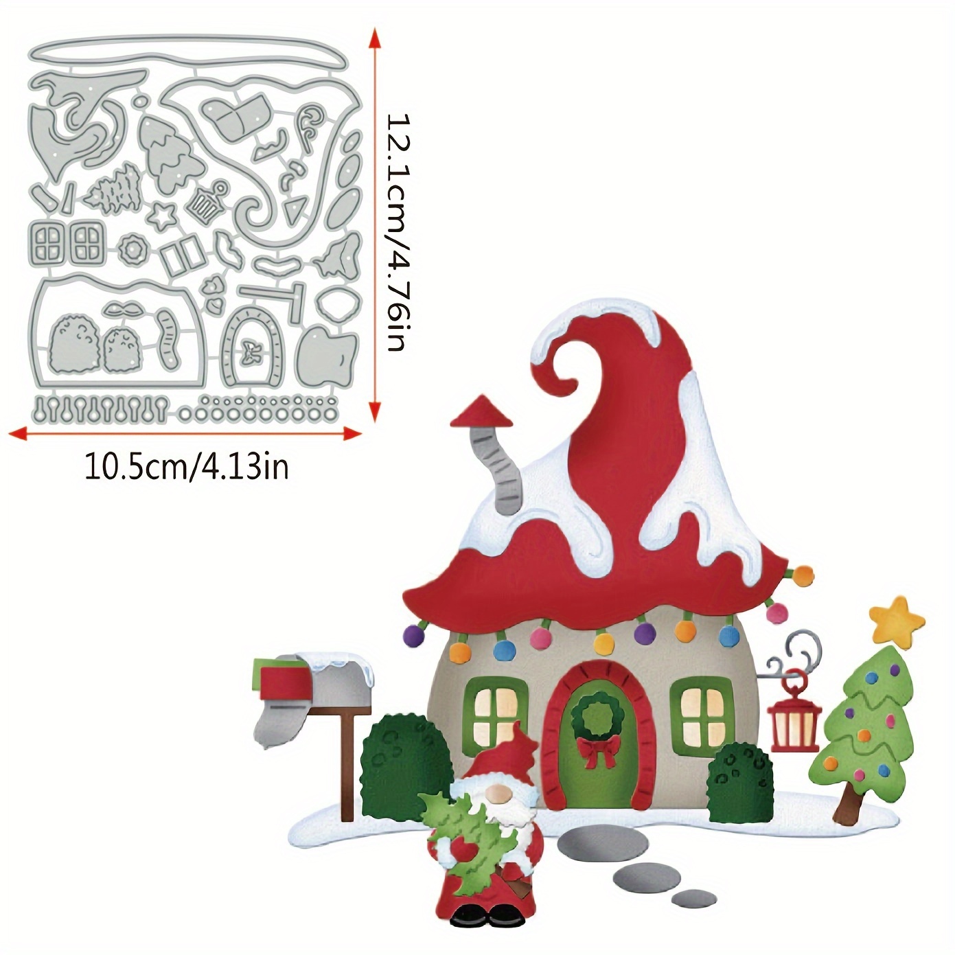 Troqueles De Corte De Metal * Para Manualidades DIY - Santa Claus De Navidad, Campana Y * Plantilla De Corte Con Bordes De Corte Precisos
