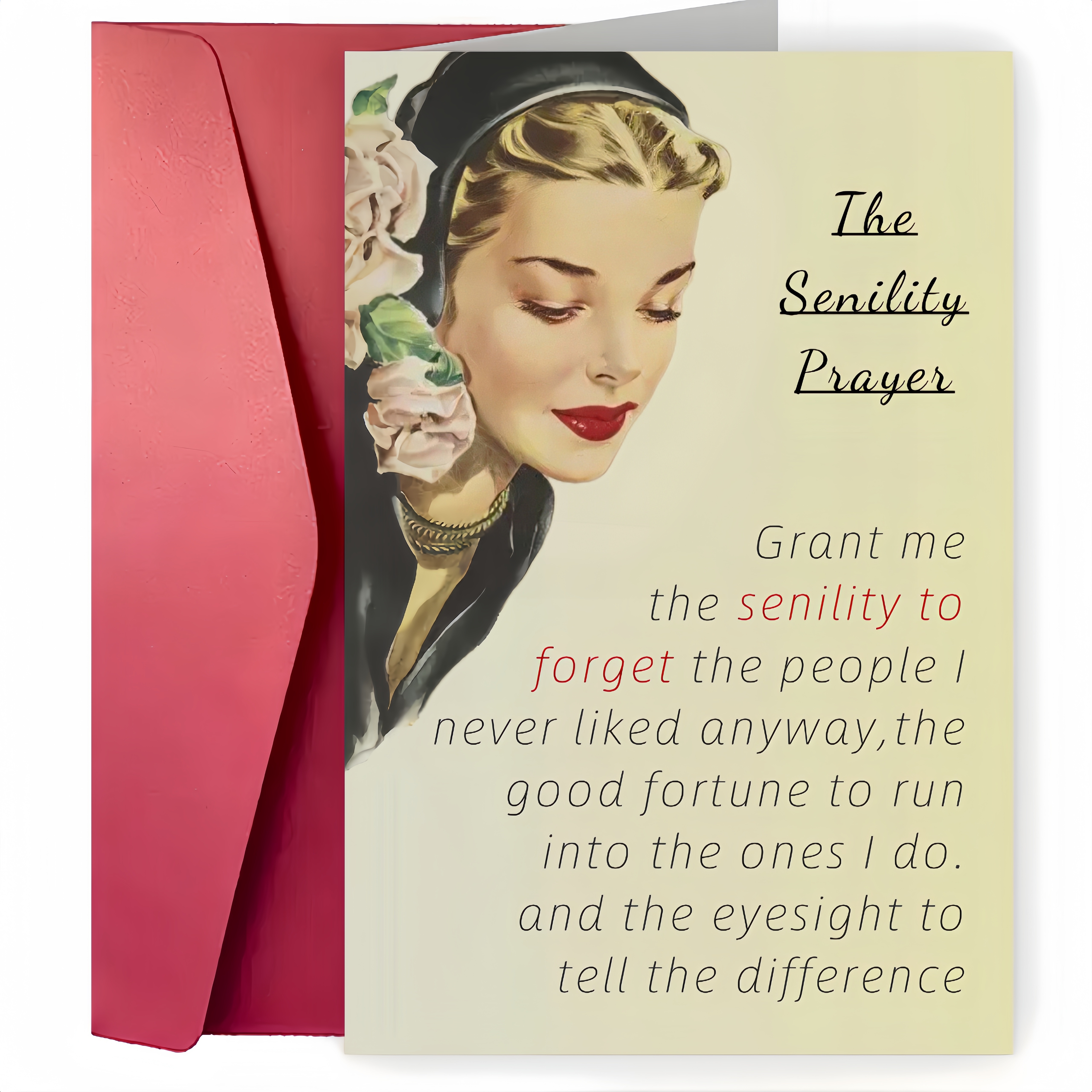 TEMU 1pc Funny Happy Birthday Greeting Card, Old Man Humor Greeting Card With Envelope, Women Ageing , Thank You Card, New Year Greeting Card,