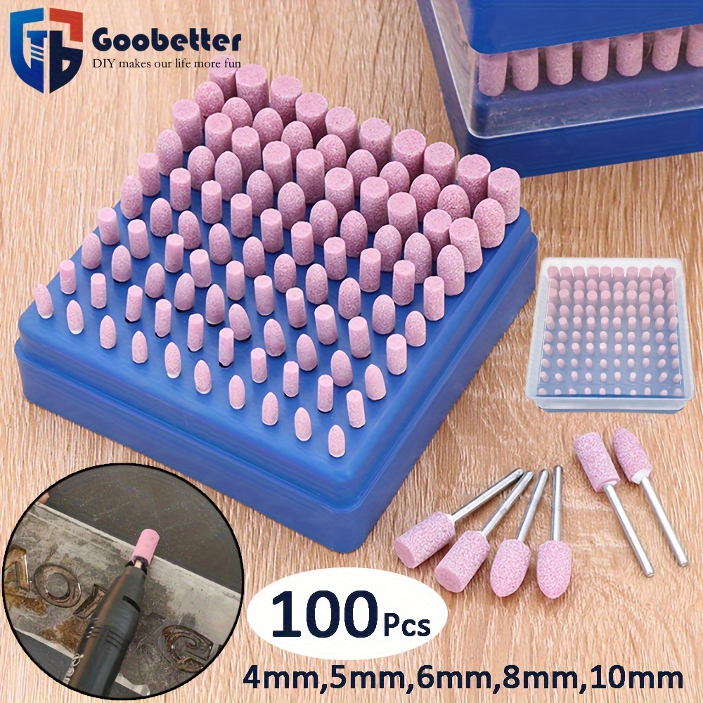 

100pcs Mounted Set - And Abrasive Stone For Metal - Compatible Straight - Includes Polishing & Buffing For