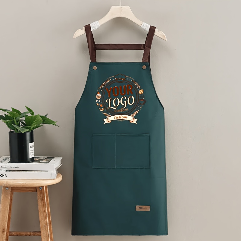 TEMU 1pc Kitchen Apron, Unisex, With Phone Pocket, Adjustable Shoulder Straps, Supports Custom Logo | Barber Shop Uniforms, Chef And Waiter Kitchen