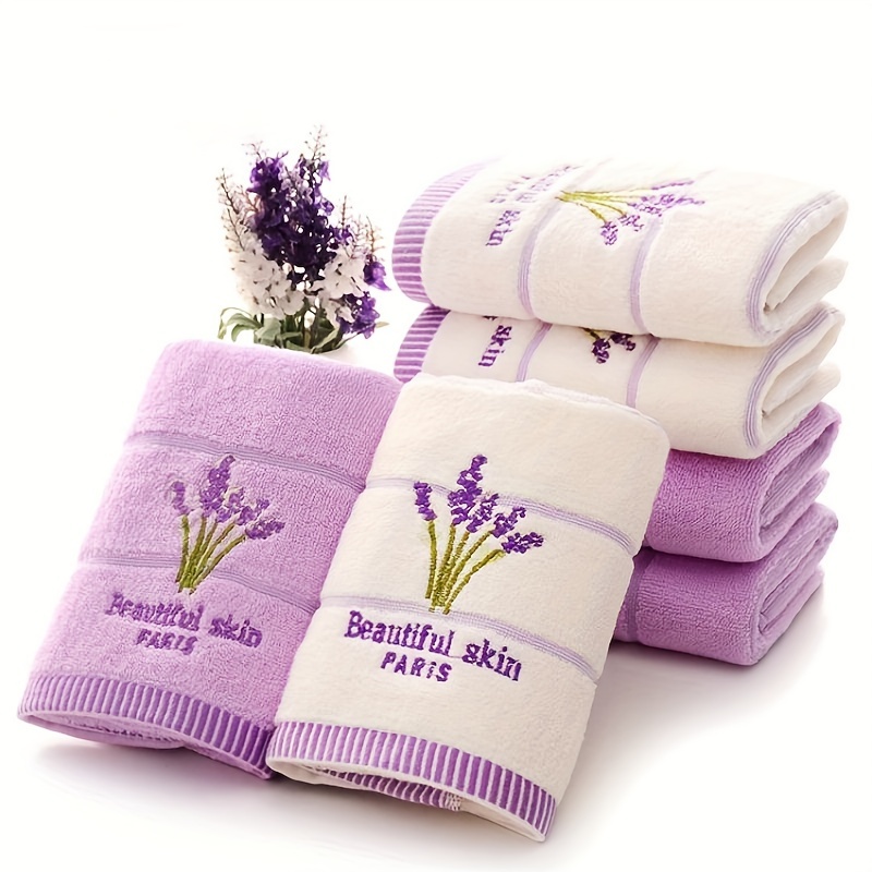 

2 Lavender Towels +purple