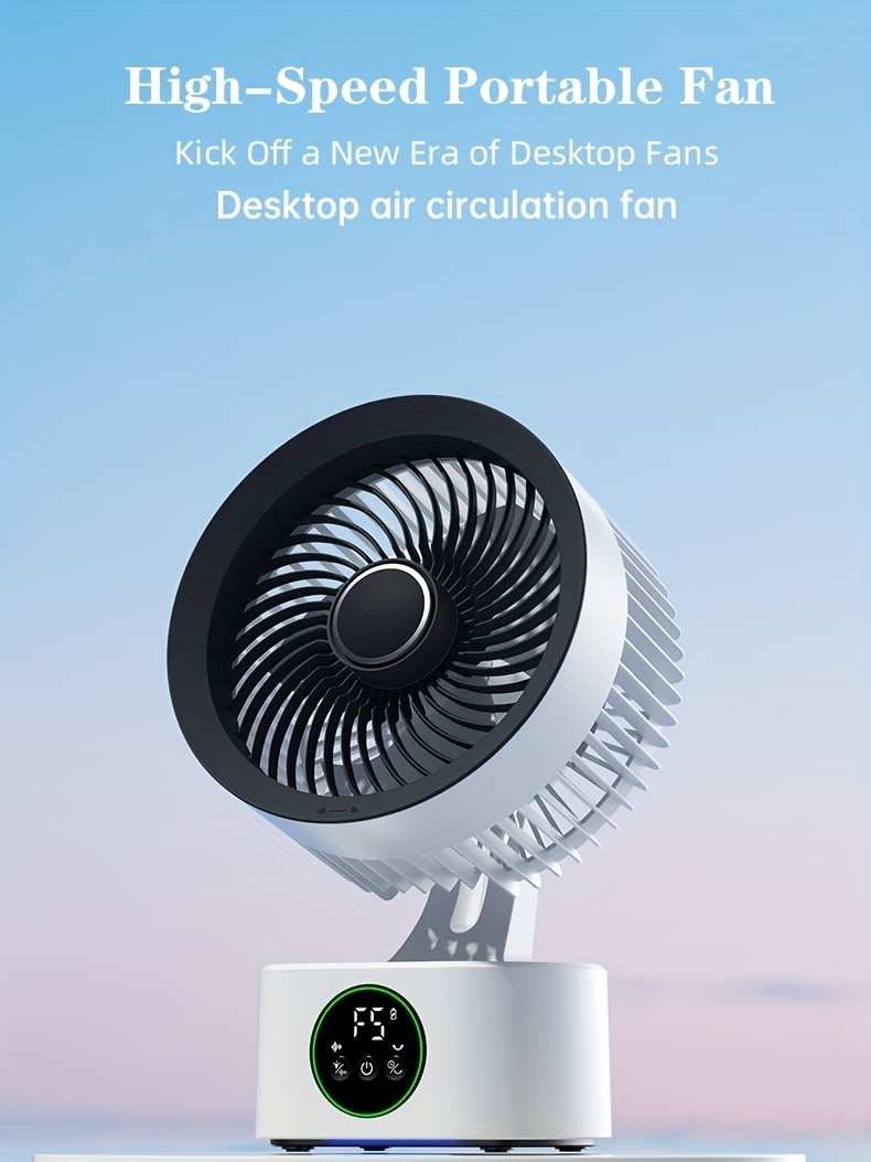 5-speed automatic left and right adjustment of wind direction, ultra quiet high wind speed suitable for outdoor/indoor/travel convenience, easy to carry mini fan for student office cooling, extendable shaking head, fast USB desk fan (without plug)
