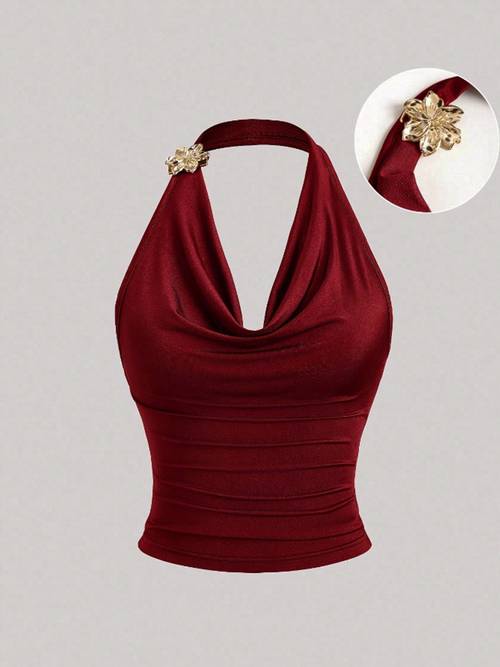 tube top y2 plunge neck halter top