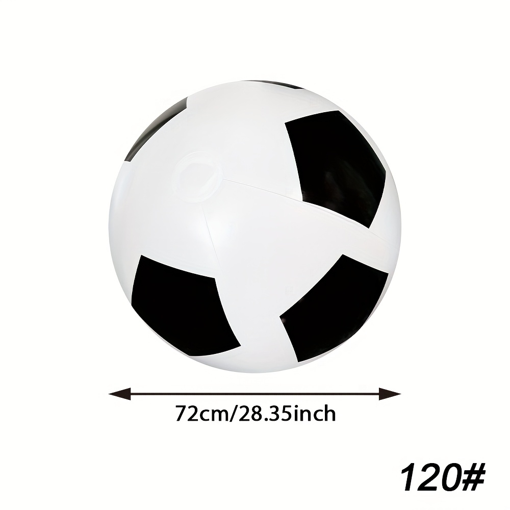 Image of 1 Giant Inflatable Soccer Ball, Pvc Material, Creative Beach Ball, Suitable For Beach, Sand, Grass, Outdoor Parties, Game Props, And Party Decorations