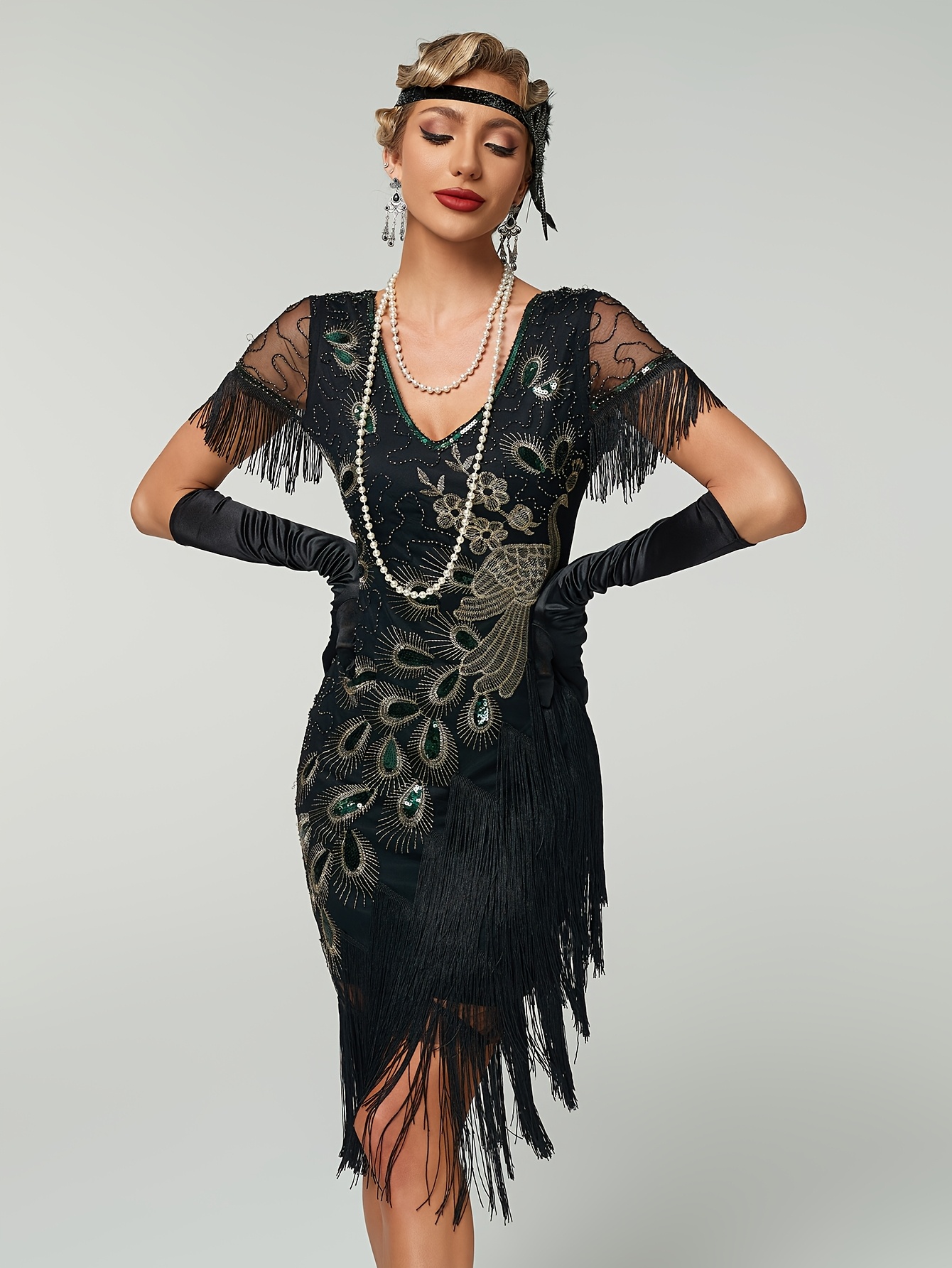 plus size beaded flapper dress Plus Size Mable Flapper Dress