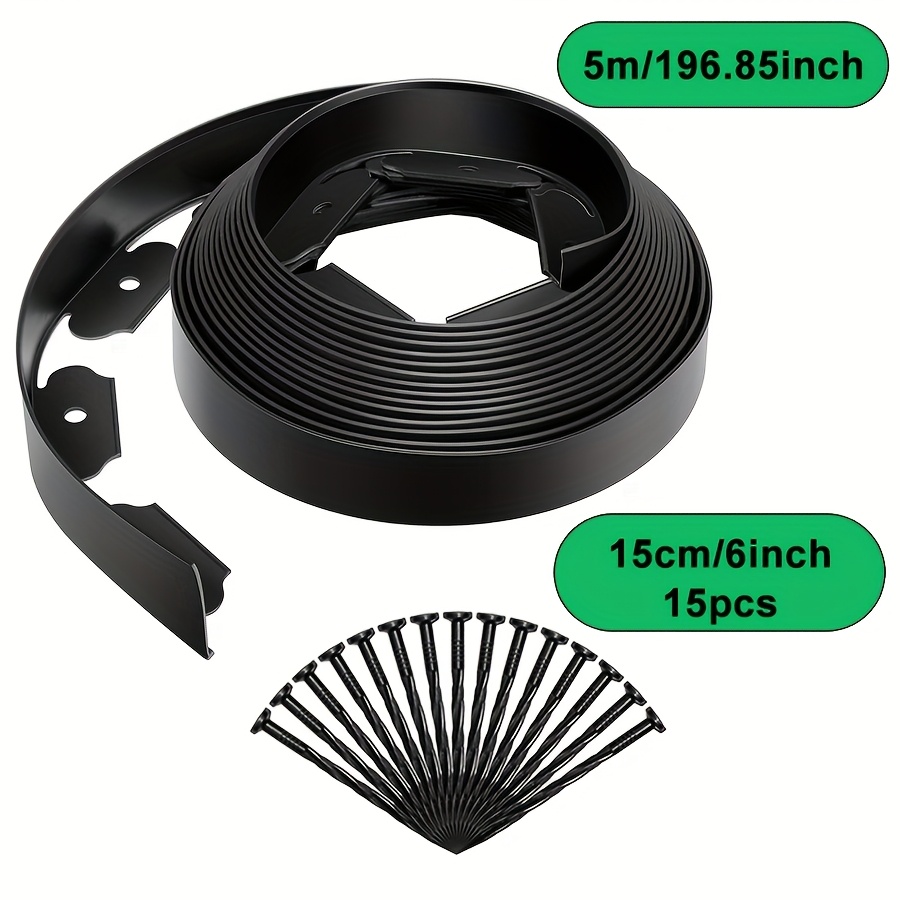 Bordure De Jardin De 24,4 M Avec 100 Pointes Pour Pelouse De 5,1 Cm De