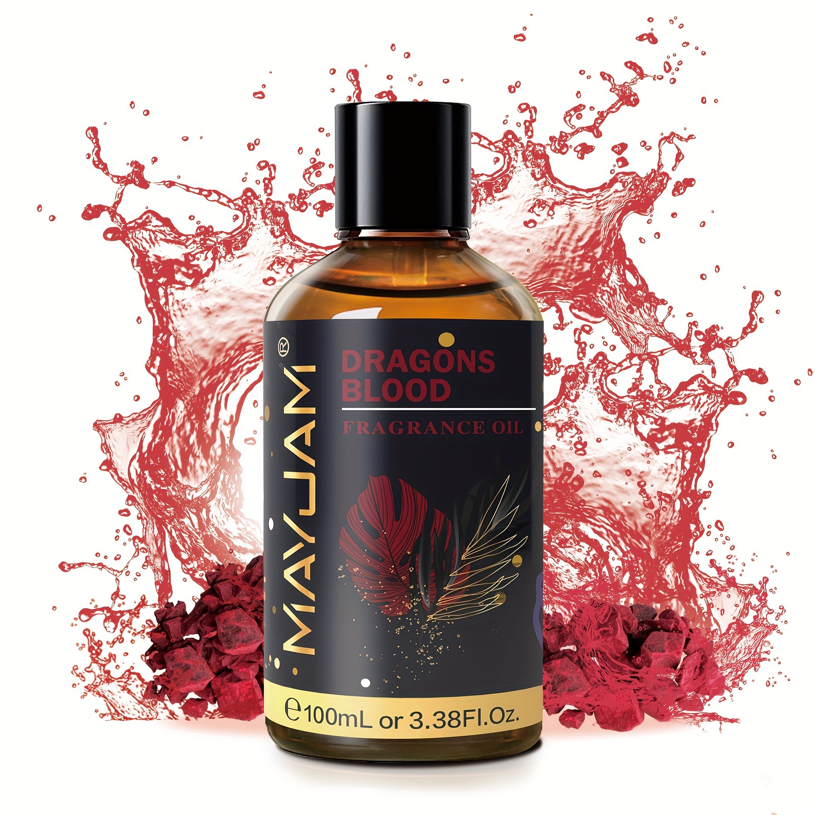 1 Bottle of MAYJAM Dragons Blood Fragrance Oils 100ml/3.38fl.oz, Long-Lasting Fragrance & Multiple Usages of Air Humidifiers, Diffusers, Oil Burners, Scented Candle Making & Wax Melts
