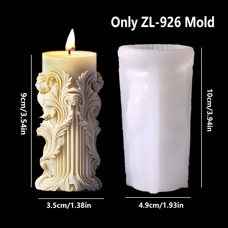 Resin Casting Molds 3d Cylindrical Candle Silicone Mold Greek Elegant Diy Minimalist Column Gift Gypsum Resin Mold Home Decoration