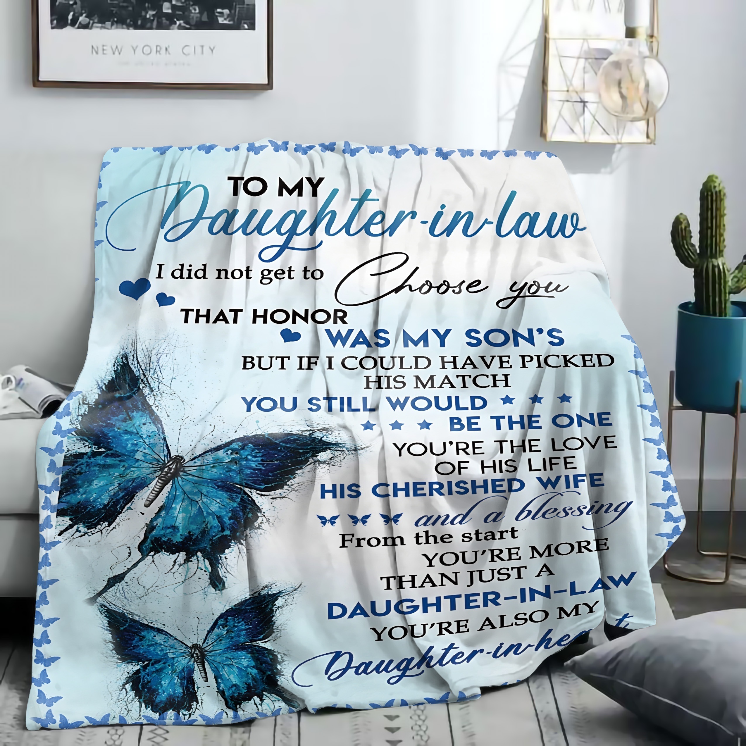 TEMU 1pc, Gift For Daughter-in-law, Gift From, A Letter To Daughter-in-law,, Blanket, Mat,, Sofa Blanket, Soft And Comfortable Blanket, Gift, Present, Holiday Gift, Bedding
