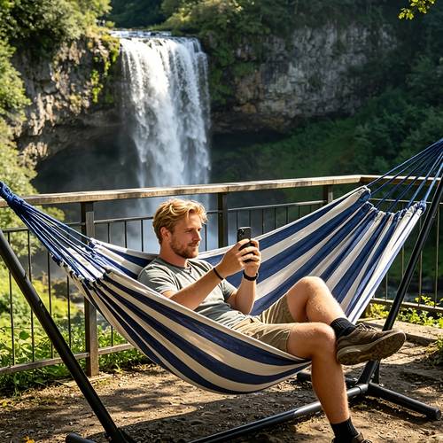 extra wide double hammock supports up to 400lbs for outdoor camping backyard patio lawn hiking backpacking without battery