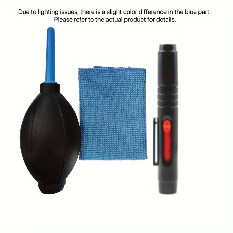 

Camera Cleaning Kit 3-in-1 Dslr & Digital Camera Air Blower, Microfiber Cloth, Lens Cleaning Pen - Dust Removal Tool Set