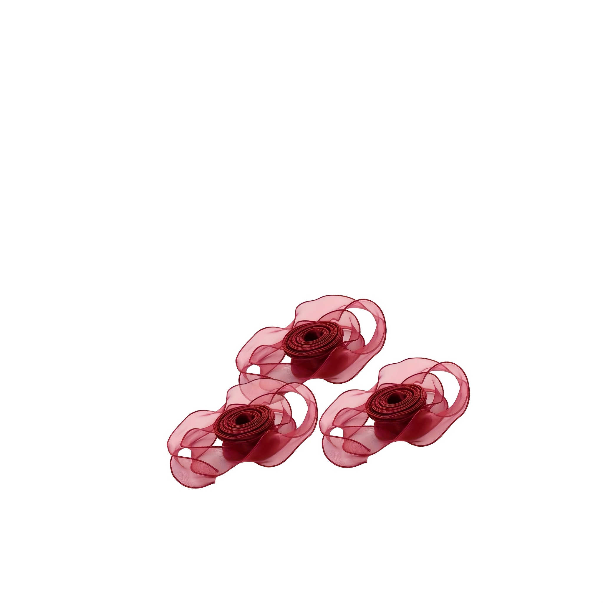 TEMU 3 Rotoli Nastro in Organza con Bordi Ondulati, Utilizzato per Bouquet Regalo Confezioni Regalo Decorazioni per Feste di Matrimonio Forniture per