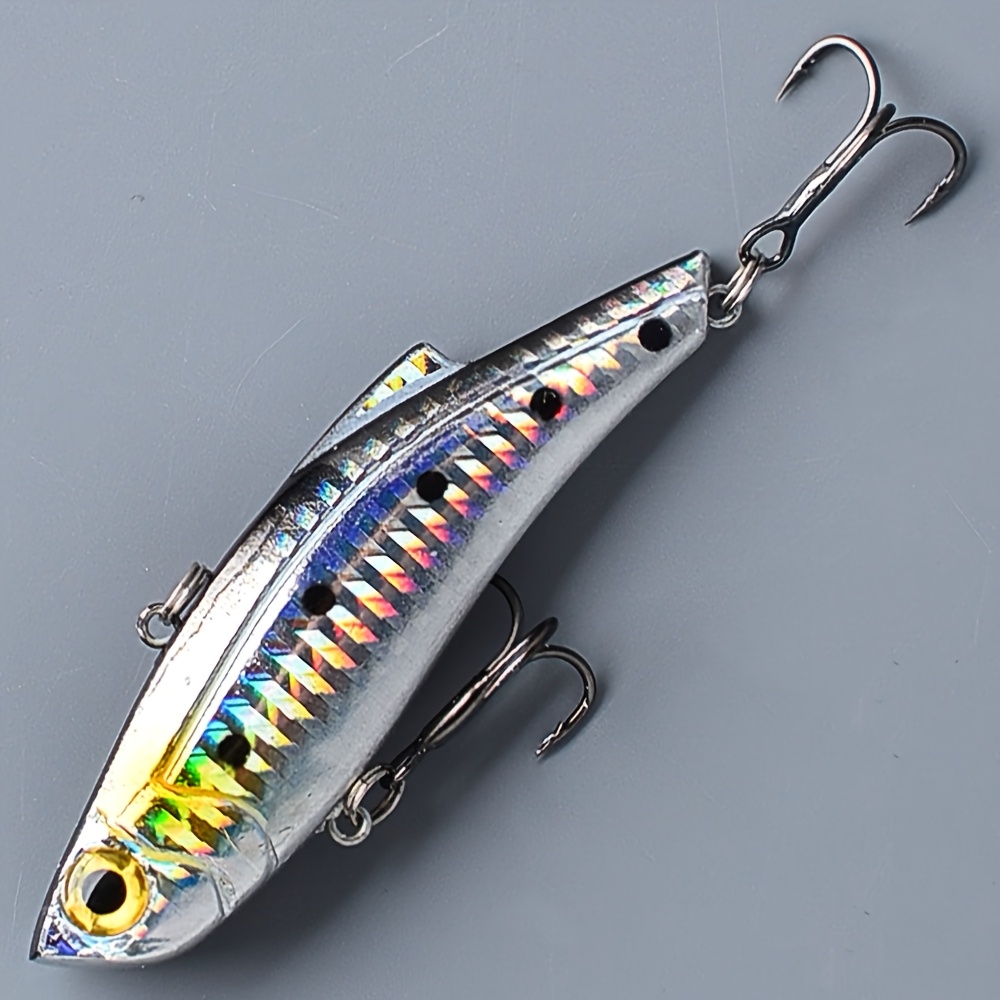TEMU 1pc Vib Fake Bait, 3.54inch/0.98oz, Durable Abs, Realistic With Sharp Hooks, Durable And Lightweight Tackle