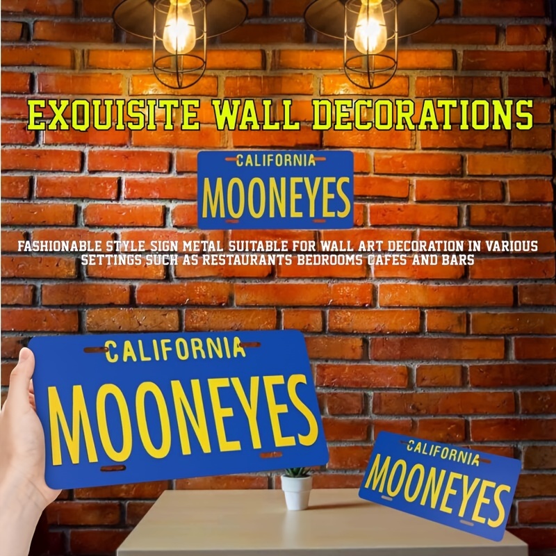 

[] Moonyes Aluminum License Plate Sign - Wall Decor For Home, Garage, Cafe, Restaurant, Bar | , Waterproof, Retro Art "x5.91