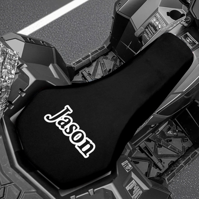 TEMU Custom Name Solid Color Printed Atv Motorcycle Seat Cover, Multiple Colors , Add Here, Durable Polyester Material Protects Your Seat From ,