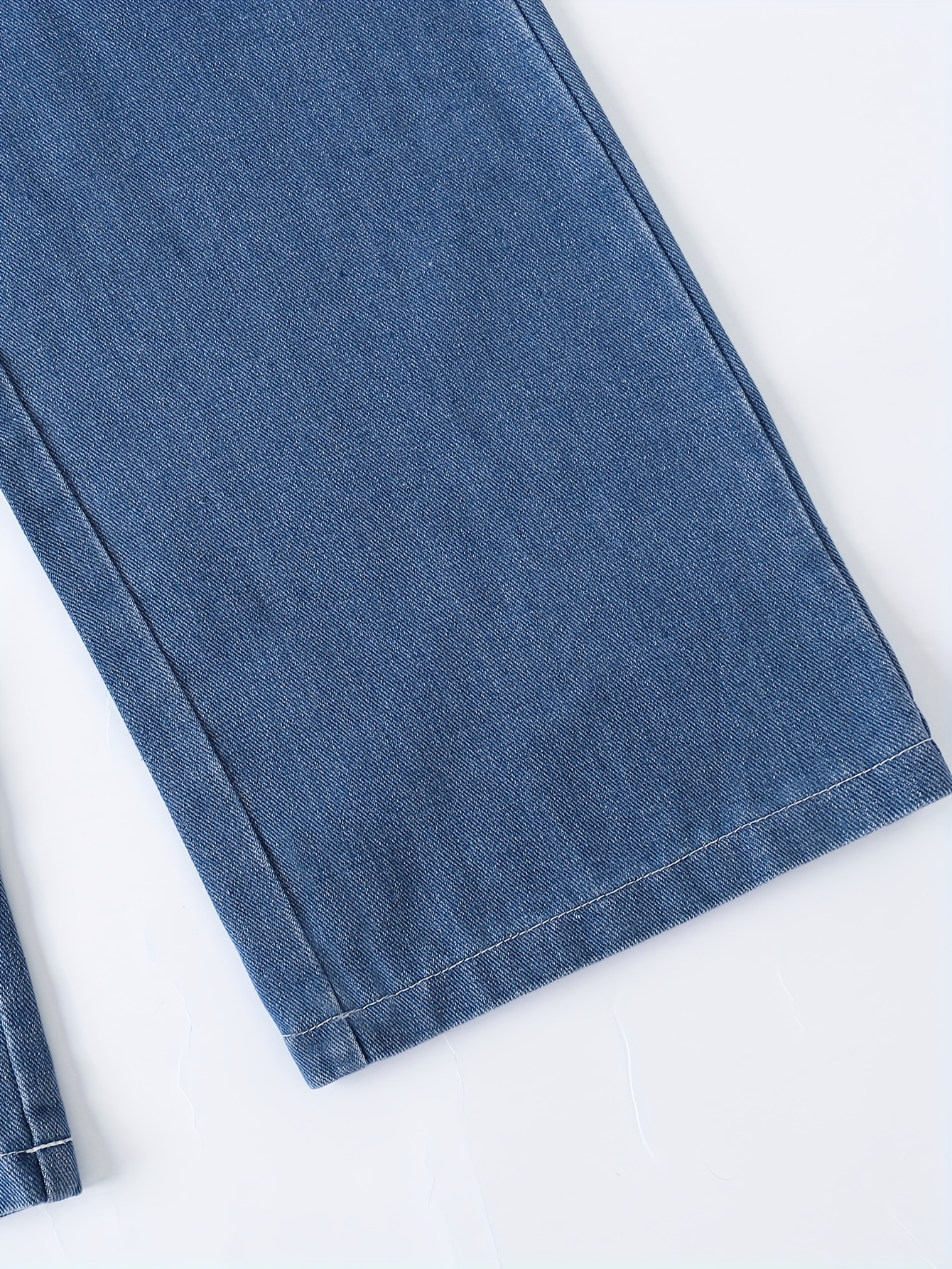 Fashionable Vintage Washed Denim Overalls for Girls, Suitable for Older Children in Spring, Summer, And Autumn, Featuring Trendy Butterfly Prints, for Outdoor