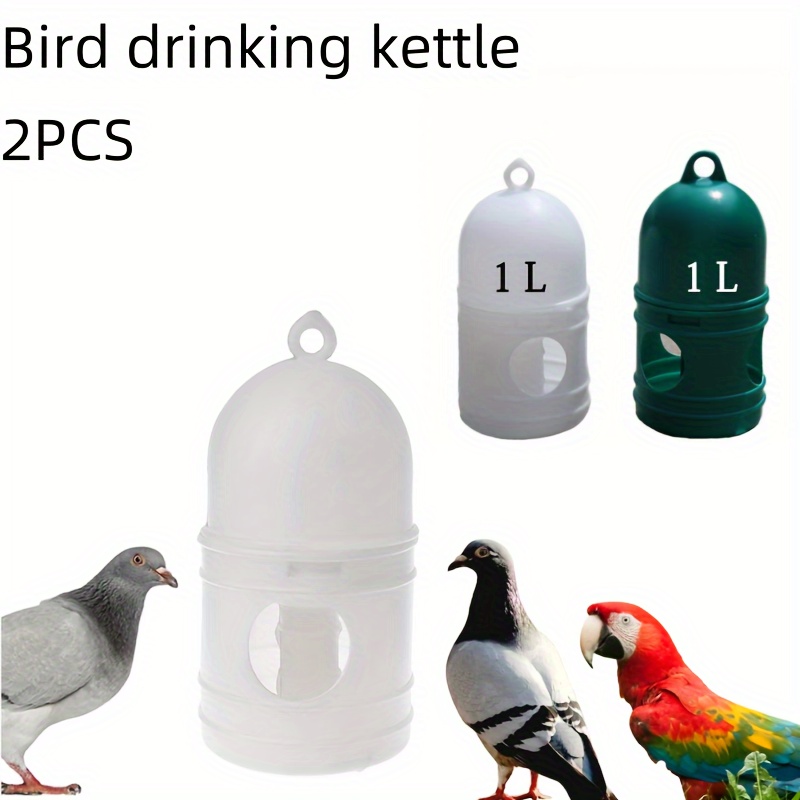 

2pcs Water Bottles, Plastic Water Dispensers, Bird Water Bottle Containers, Bird Water Dispensers, Quail, Parrot Water Dispensers, Large Capacity Water Feeder, 1l