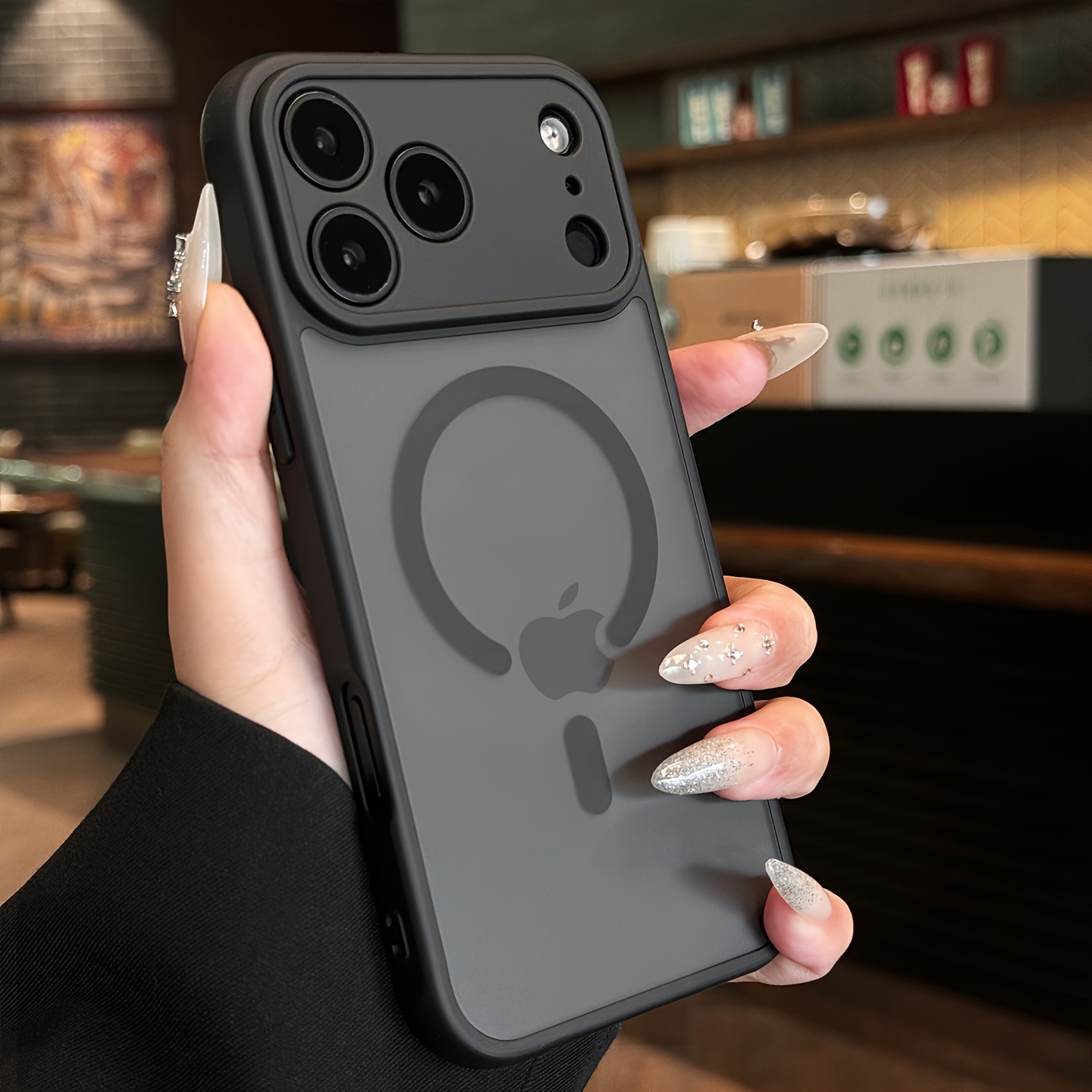 TEMU Phone Case - Luxury High-quality Translucent Matte Frosted Fingerprint-resistant 18 Wireless Charging Phone Case Compatible With Iphone18promax