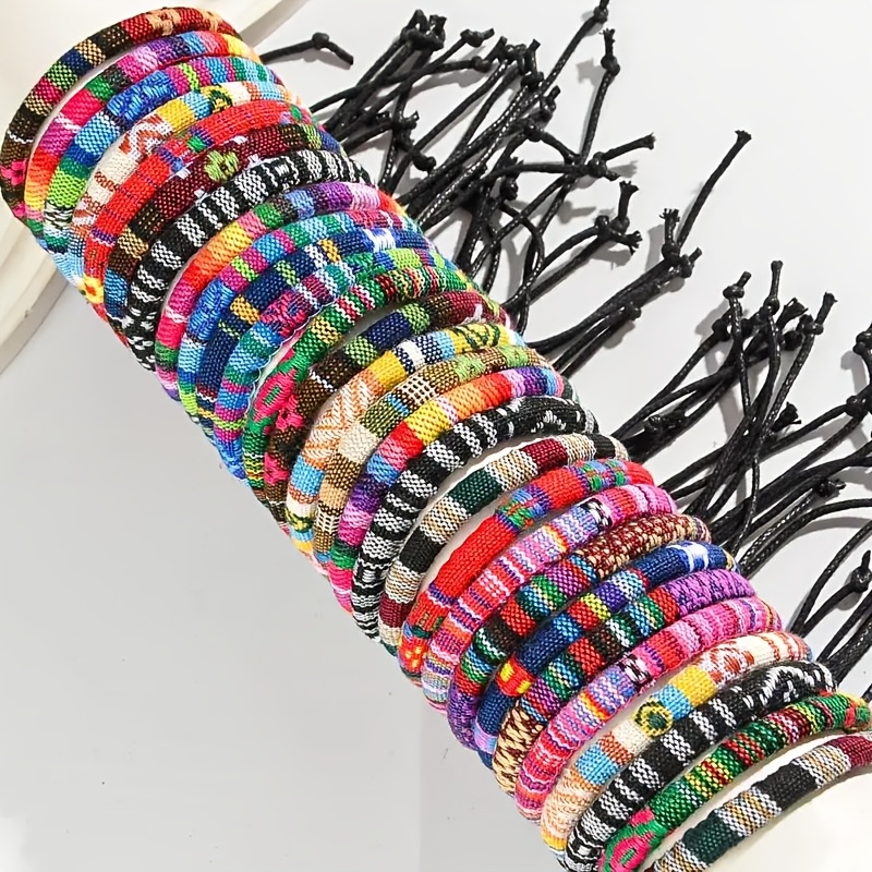 12 24 36pcs bohemian handmade friendship bracelet set women  display picture 1