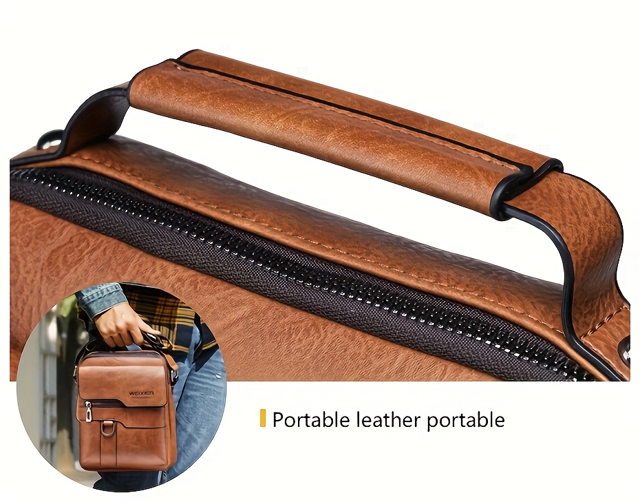 2025 new mens genuine leather crossbody bag shoulder bag vintage handbag business bag   in   Product details 14