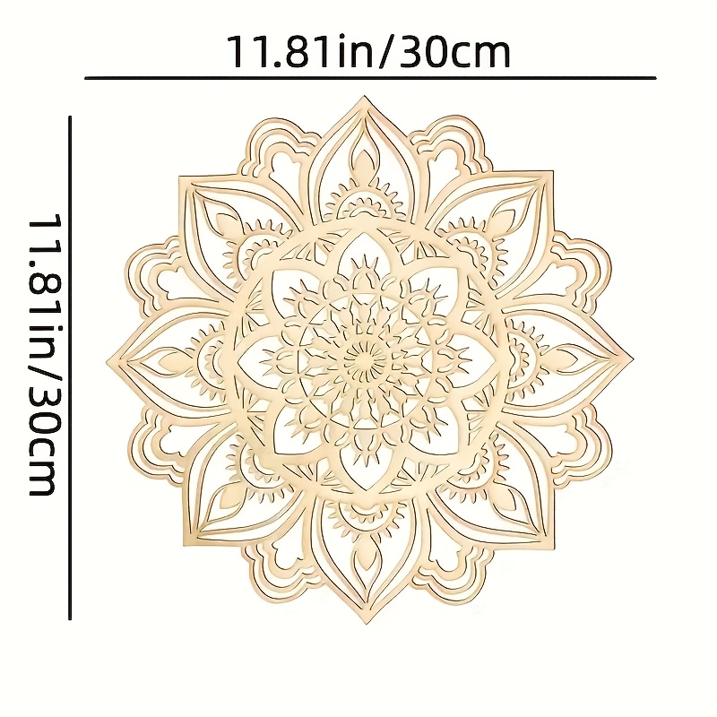 E-shop Wandbild im böhmischen Stil aus Metall mit Mandala-Motiv, marokkanisch inspirierte Dekoration mit Liebesmotiv, ethnische Dekoration für den