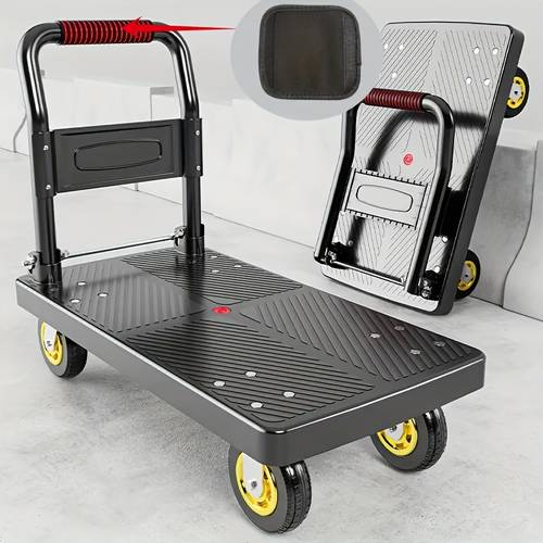 ergonomic wrist support pad for handcart non slip textured grip heavy duty material tray with handcart foldable and portable design