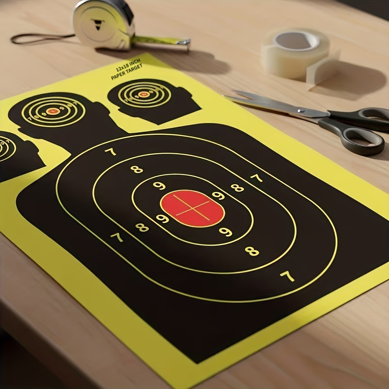 8pcs Human-Shaped Scoring Target Paper for Shooting Practice