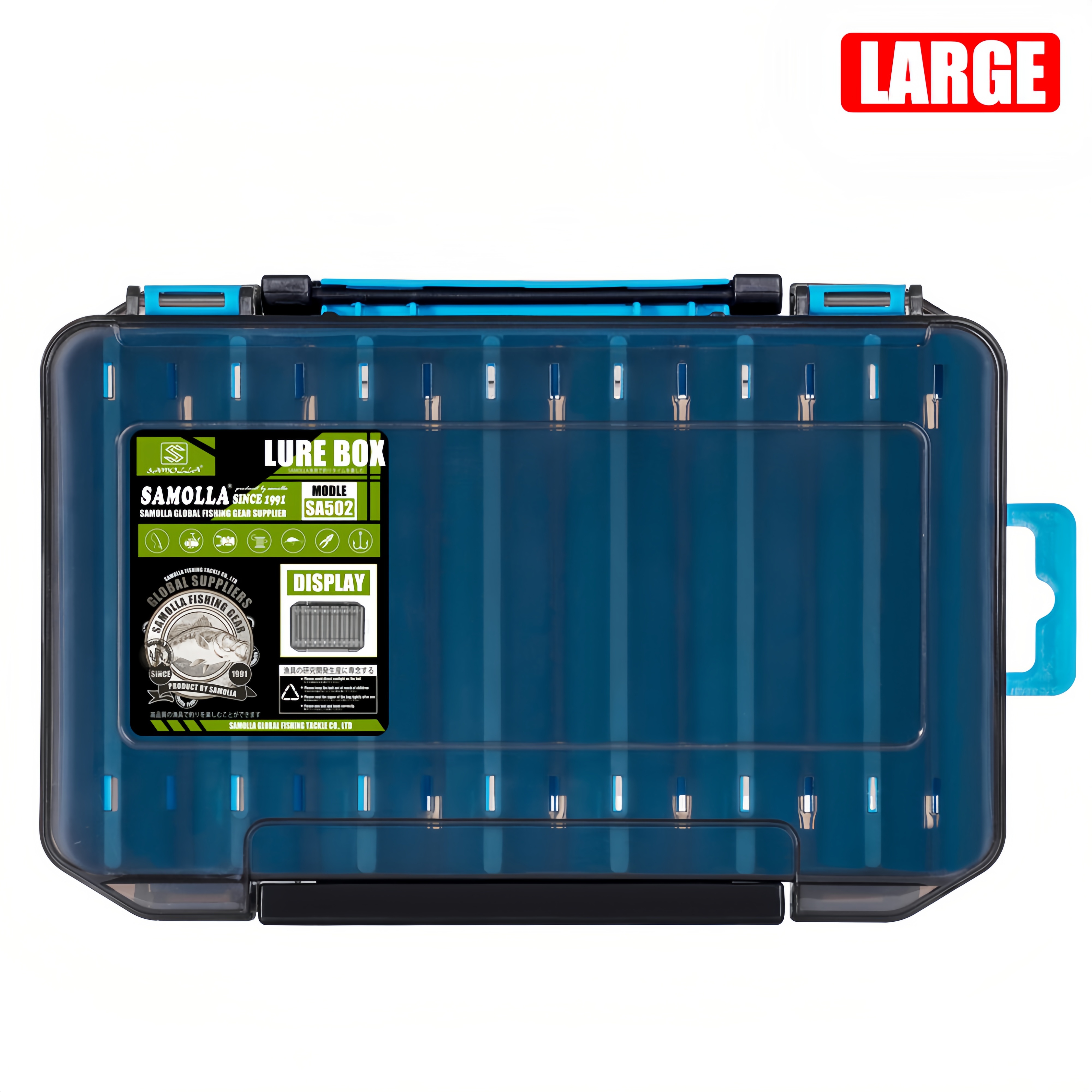 good sturdy double sided tackle box Uxwuy Fishing Lure Box 18 Compartment Lure Box 3700 Tackle Tray Crankbait Storage Spinner Bait Tackle Box Large Bait Box : Sports & Outdoors Its double Plano Adjustable Double-Sided Stowaway Large