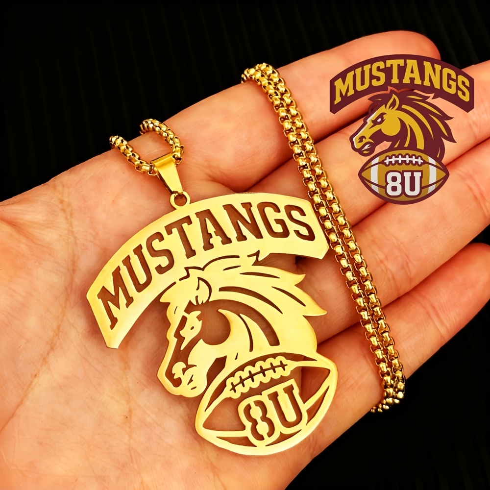 TEMU Customized Photo Golden Stylish Men's Necklace, Personalized Necklace, 316l 316l Stainless Steel Family Beaded Chain Necklace, Designer Graphic