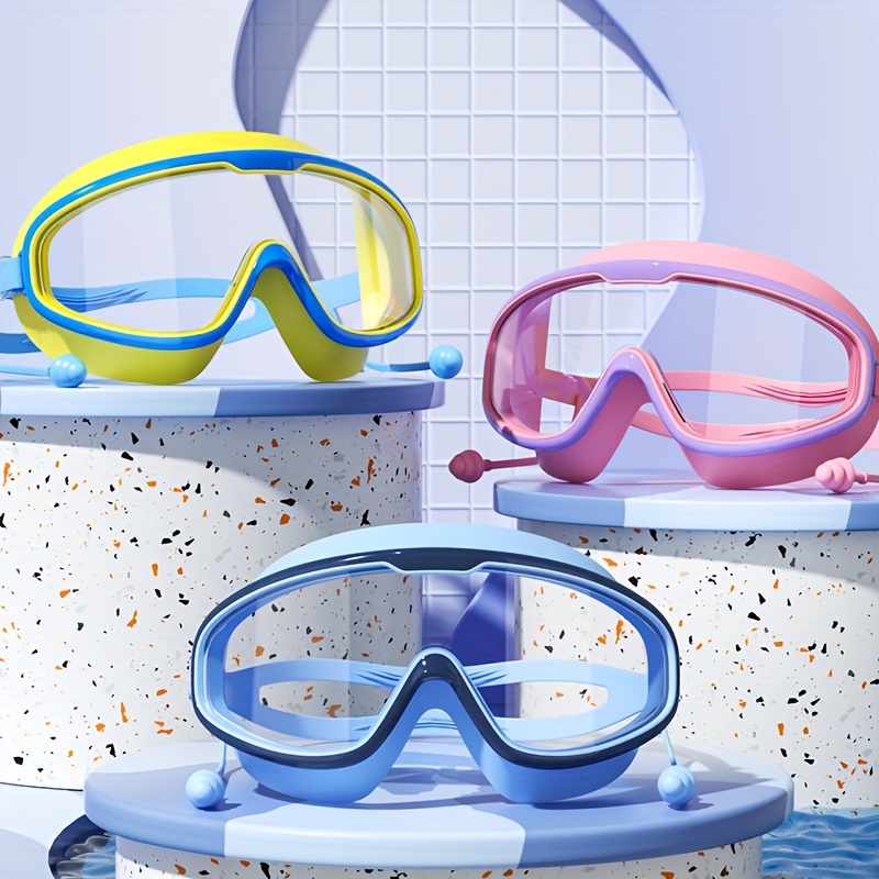 

1pc Children's Swimming Goggles, Large Frame Waterproof Anti-fog Swimming Glasses, Fit For Boys And Girls Aged 3-14