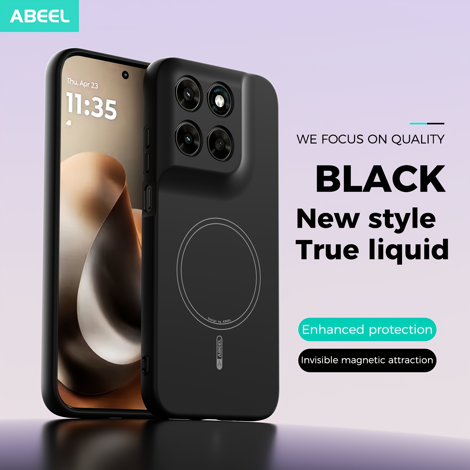 TEMU Phone Case - Liquid Silicone Skin-friendly Phone Case, Compatible With Motorola G67 G77, Oil-resistant And Fingerprint-proof, Magnetic Accessory